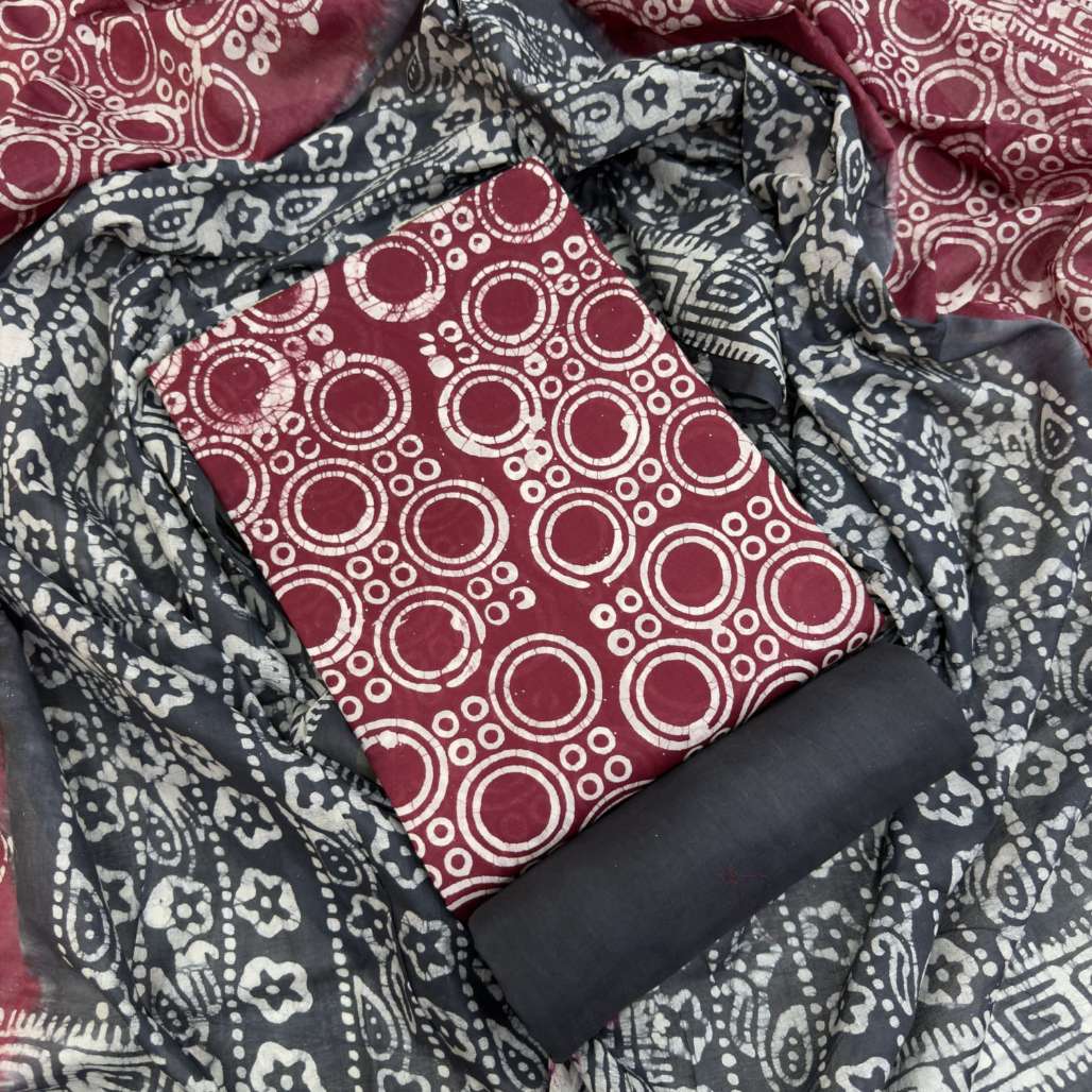 Unstitched Cotton Mom Batik Three piece Collection For Women
