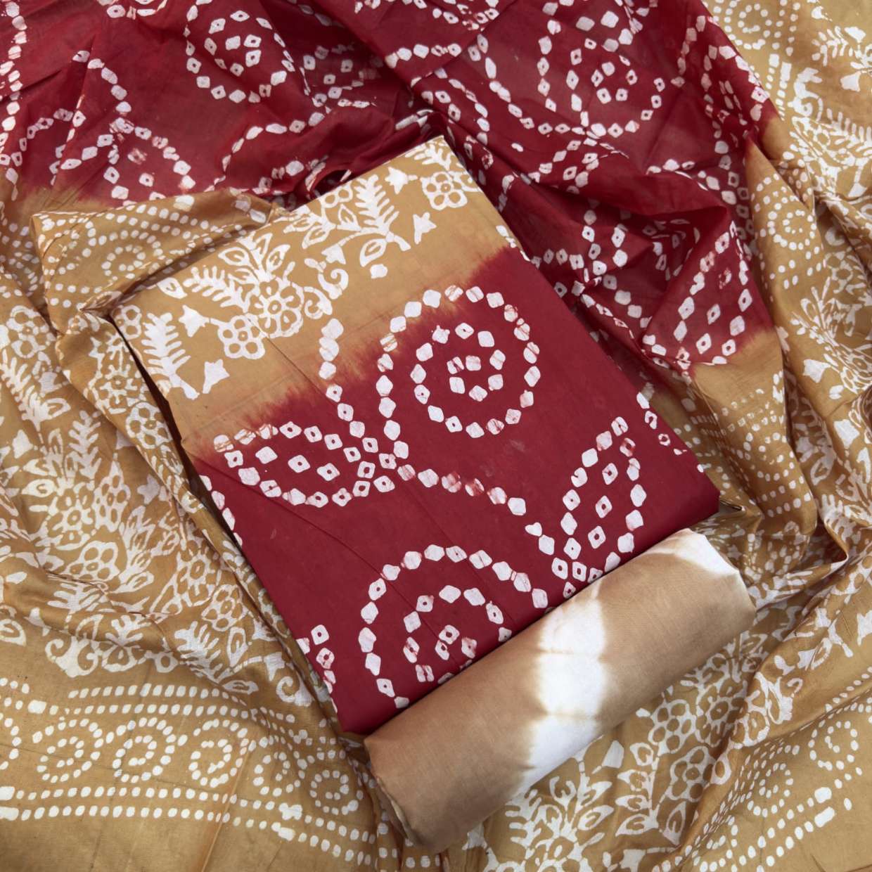 Unstitched Cotton Mom Batik Three piece Collection For Women